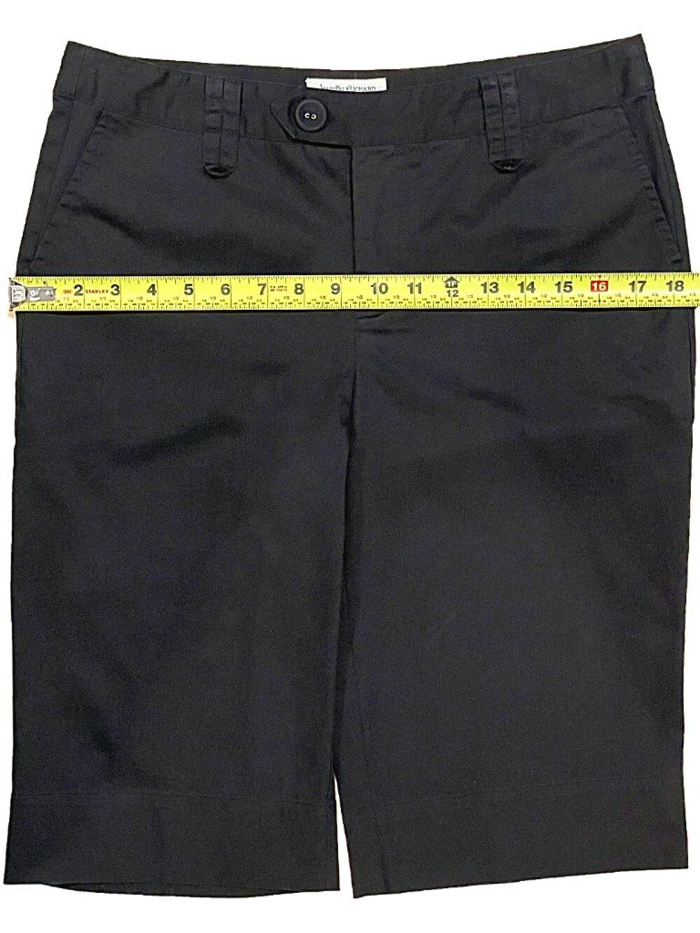 Black Bermuda Shorts Size 10 Tailored Cotton Stretch Workwear - Picture 4 of 10